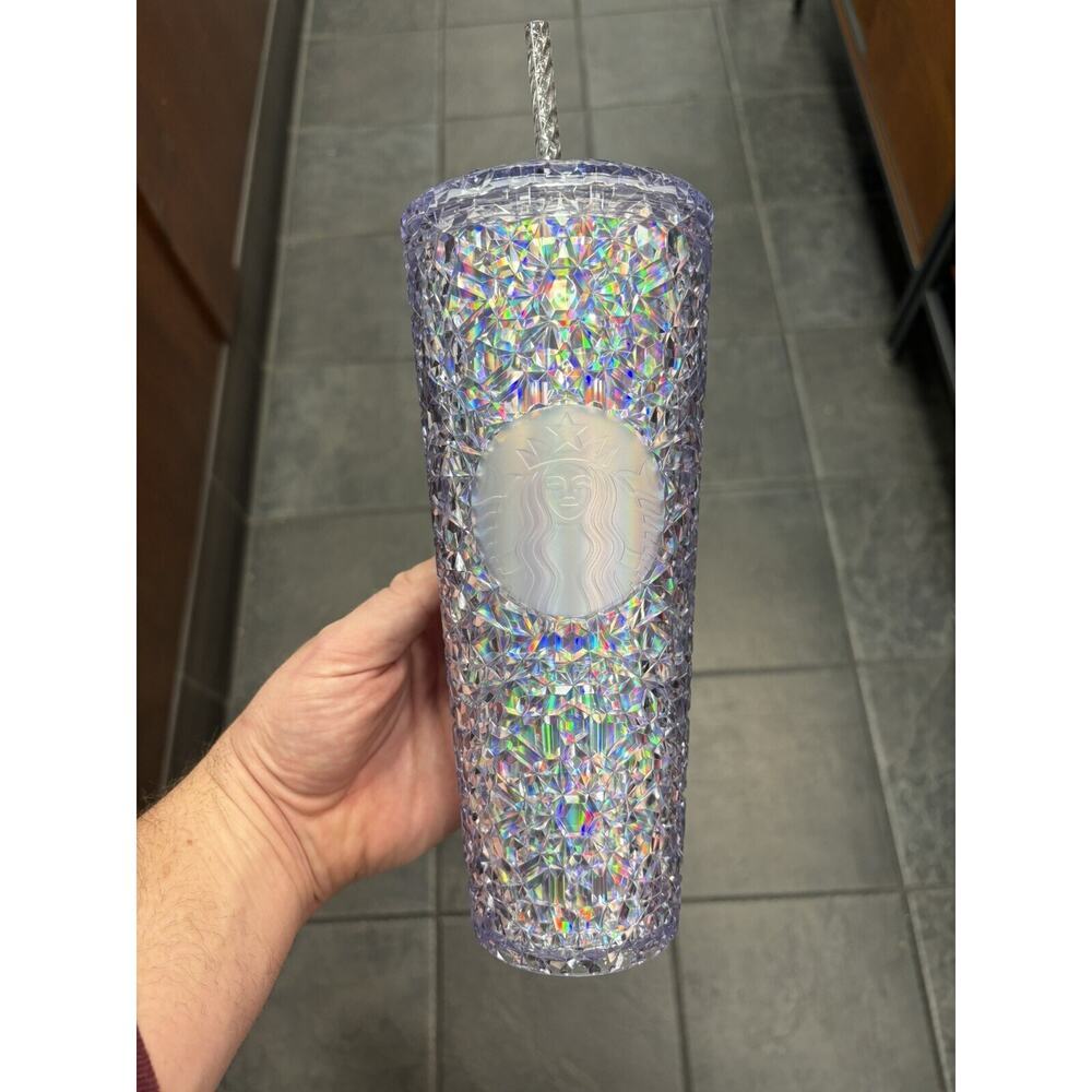 Starbucks Holiday Gemstone glimmering cold cup Tumbler Ice 24 oz Venti NWT - Picture 5 of 5